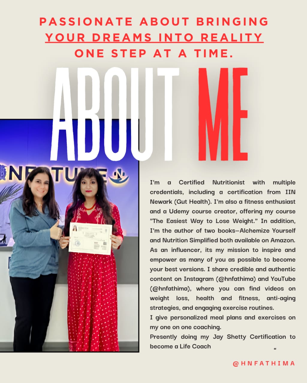 About Me - HN Fathima